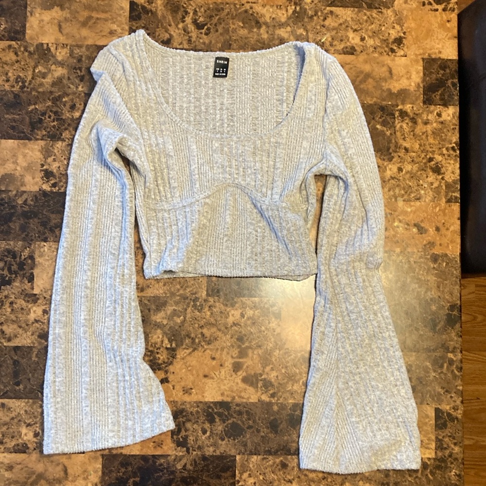 Light gray crop sweater size small